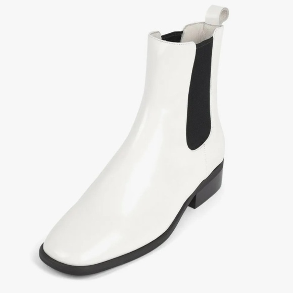 Jeffrey Campbell Shoes - Jeffrey Campbell Emrys White Leather Chelsea Boots Size 7